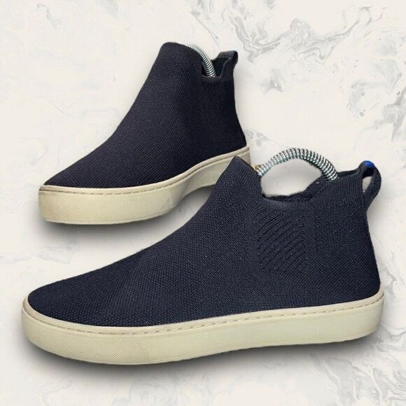 Rothy's Womens Chelsea Navy Blue Slip On Sneakers Comfort Flats Shoe Size 7.5 - Picture 1 of 8